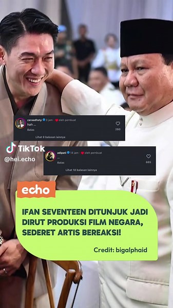 Dulu nyanyi, sekarang jadi bos di dunia perfilman! 😲 Ifan Seventeen resmi diangkat Prabowo jadi Direktur Utama Produksi Film Negara (PFN). Namun, berita ini membuat sederet para artis dan aktor film kaget. Setuju gak Ifan pegang posisi ini? Drop pendapat lo di komen! ⬇️ #echo #mendadaknews #yourpopculturebestie