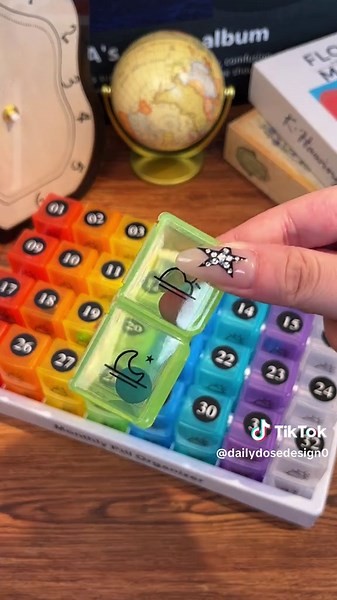 Monthly pill organizer #pillbox #pillorganizer #meds #medicine #medicineorganizer