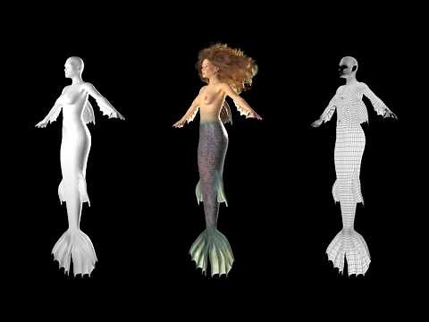 Mermaid 3D Model Character