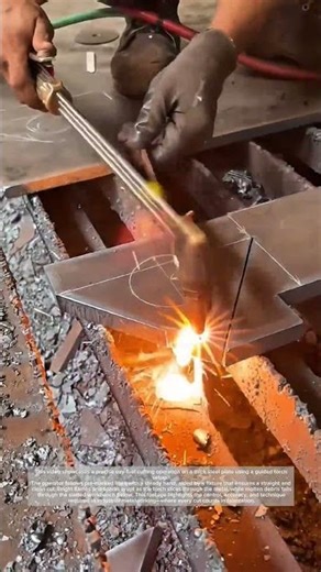 Guided Oxy-Fuel Cutting – Straight Line Steel Precision!