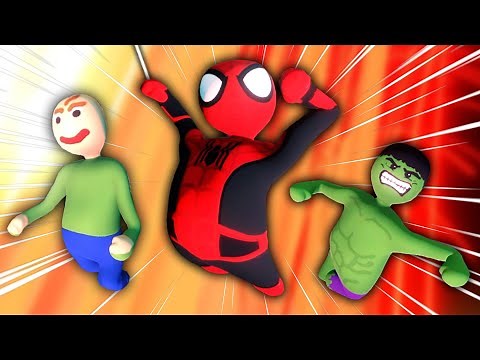 SPIDER-MAN BLOWS UP A VOLCANO (Accidentally) | Human Fall Flat