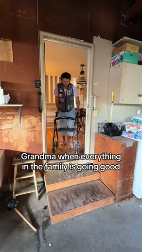 Grandma reaction when everything in the family is going good