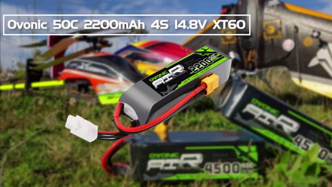 OVONIC 2S Lipo Battery 35C (Burst 70C) 2200mAh 7.4V Lipo Battery with Dean-Style T Connector for RC Airplane Helicopter Quadcopter FPV Racing Drone(2 Packs)