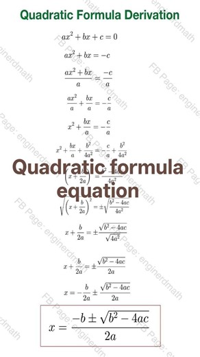 quadratic _equation formula @derivation