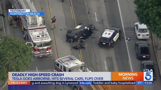 Speeding Tesla driver identified in fatal Huntington Beach crash