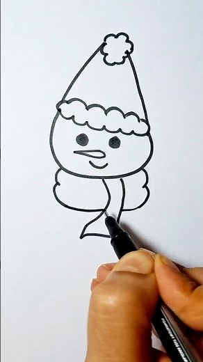 How to Draw Snowman Easy | step by step #drawing
