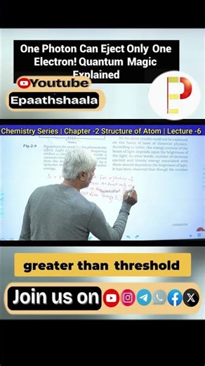 One Photon = One Electron | Photoelectric Effect Explained 🔥 | Class 11 chemistry