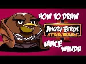 How to draw Mace Windu (Angry birds star wars 2)!!!