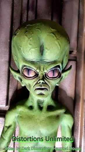 Distortions Unlimited Green Martian Alien Life Size Halloween Horror Prop YouTube #Shorts 4k Video