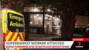 A Bowden supermarket worker has been attacked by a man wielding a knife. Download the 7NEWS app: 7news.link/7newsapp #Bowden #7NEWS | 7NEWS Adelaide