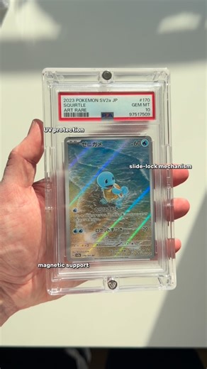 Robs - Pokemon Collector on Instagram: "(Ad) Protecting my favorite PSA graded Pokémon cards the right way. I’m using the new Card Mag Plus by @vaultedcollect — magnetic closure, ultra-clear display, and added UV protection to keep my slabs safe long-term. Now I can finally display my collection on the shelf without worrying about light, dust, or damage. Clean, secure, and perfect for collectors who care about both protection and aesthetics."