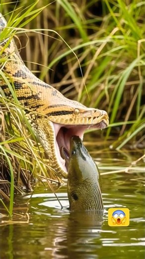 Giant Python vs Wild Deer 🐍🦌 | Unbelievable Survival Moment! #shorts