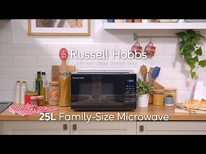 Russell Hobbs Family Size 25L Digital Microwave, Black - RHMT2516B