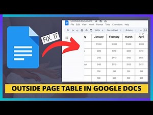 How To Resize an Outside Page Table in Google Docs (Quick Easy Way!)