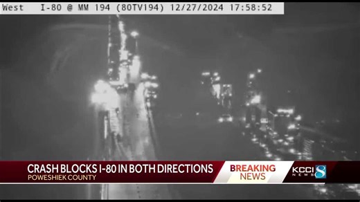 Interstate 80 shut down after multi-vehicle crash in Poweshiek County