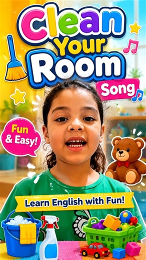 🎵 Clean Your Room Song for Kids | Learn English with Fun | Daily Routine Song | Kids Songs