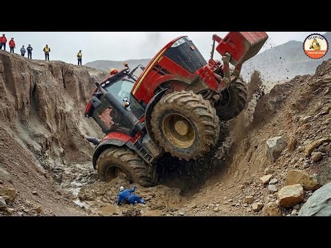 Heavy Machinery Operating Skills | The Funniest Tractor Stuck Moments