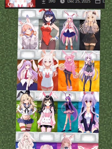 Minecraft Rabbit Waifu Beds Texture Pack