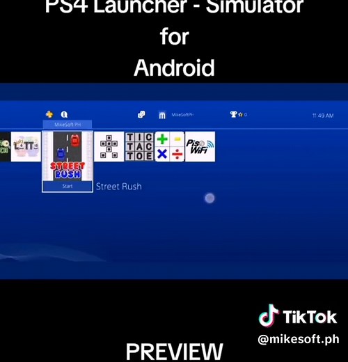 PS4 Launcher - Simulator for Android preview #ps4 #launcher #simulator #android #preview