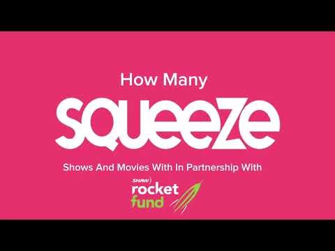 How many squeeze studio shows and movies in partnership with shaw rocket fund they are?