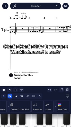 Replying to @1.d0n.t_car3 #charliekirk #perk #epstein #music #trumpet | kirky kirky song flute