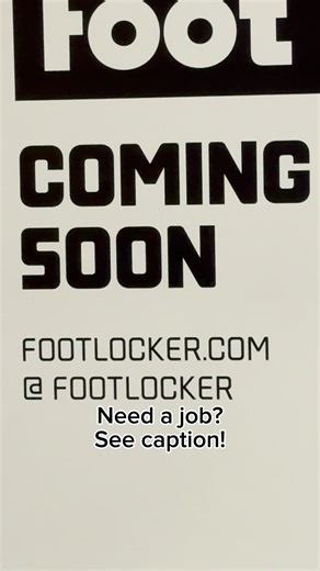 Foot Locker is hosting a hiring event for their new location at Briarwood Mall on Monday, January 12, 2026, from 10am-7pm! There will be a table set up in front of their new location, next to Champs, where potential applicants can learn more about available positions and even have on the spot interviews. #briarwoodmall #jobsearch #annarbor | Briarwood Mall