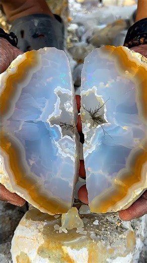 This Rock Looks Worthless… Until You See What's Inside 💎😳 #crystals #asmr #satisfying #shorts