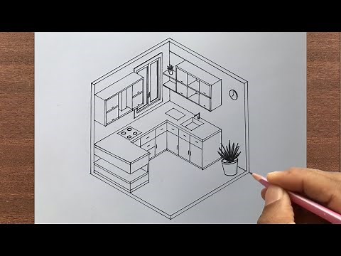 How to Draw an Isometric Kitchen