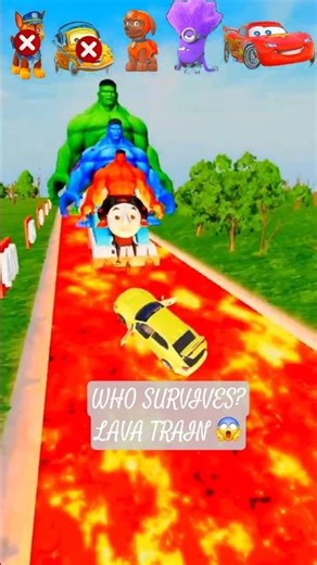 Red Hulk vs Green Hulk vs Blue Hulk Train on Lava 😱| BeamNG.drive #shorts #beamngdrive #hulk #viral