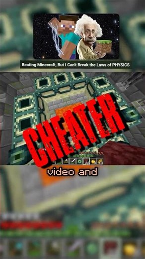 I CHEATED In My Video! #minecraft #gaming