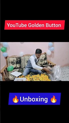 Unboxing Youtube Gold Play Button। Look at Surprise 🔥 #Goldenplaybutton #unboxingGoldenbutton