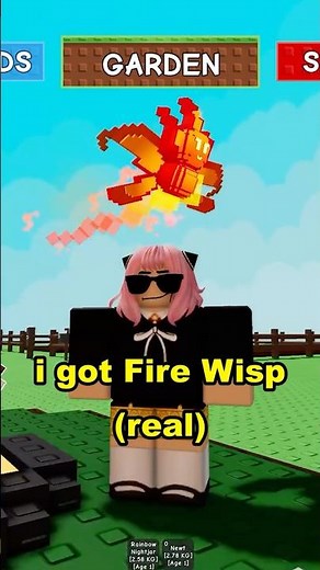 Fire Wisp is OP #growagarden #roblox