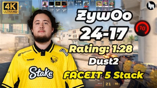 ZywOo天梯和好友五排 (Dust2) | FACEIT均分3500 | 2025.10.27