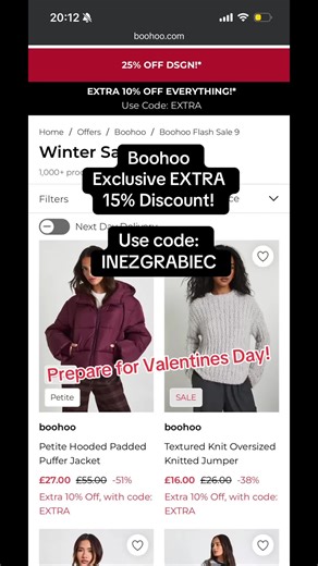 AD boohoo Extra 15% discount! Use code: INEZGRABIEC Link below to storefront: https://lcshop.co/qGptkx @boohoo #boohoo #fashion #fyp #winterfashion