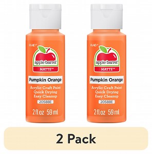 (2 pack) Apple Barrel Acrylic Craft Paint, Matte Finish, Pumpkin Orange, 2 fl oz