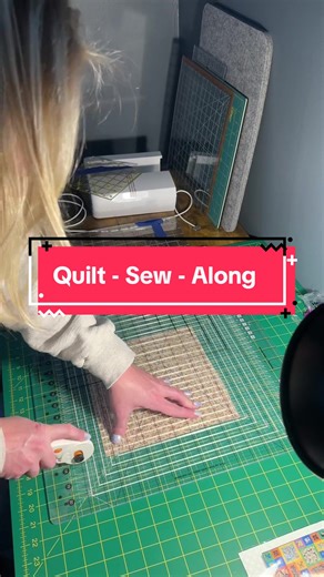 Started on the QAL that @Wyldwood Creative Tawnee is hosting. I’ve made 220 of the 360 squares that are needed 😳 this @Creative Grids® USA ruler is a lifesaver though 👏🏼 #quiltersoftiktok #quilting #sewingtiktok #sewingforyoupage #workinprogresss