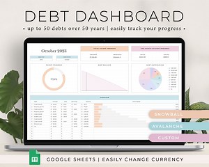 Debt Payoff Tracker for Google Sheets, Debt Repayment Spreadsheet, Debt Snowball Calculator, Debt Avalanche Spreadsheet, Debt Free Planner - Etsy