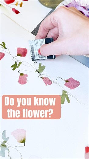 Watercolor flowers painting idea with credit card #art #painting #watercolor