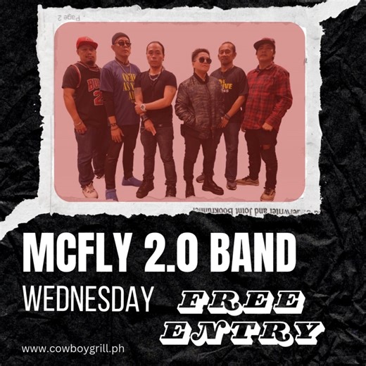 💥 Manila, ready to go wild this Wednesday? 💥 The stage at #CowboyGrillMabini is set for a powerhouse lineup: 🎸 Rockin’ with McFly 2.0 BAND 🔥 The fierce, S.H.E (Sexy, Hot & Elegant) 🎧 Beats dropped by DJ Champ So round up the barkada and let’s turn midweek into one for the books! 🙌🔥 📲 Book your spot now: 0936-915-7631 #WickedWednesday #ManilaNights #CowboyGrillLive #MochaGirlsLive #McFly2Point0 #RockalytRocks #DJChampOnDeck #LiveVibesPH #MidweekParty #FreeGigFun #CowboyGrillPH | Cowboy Gr