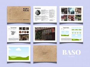 Portfolio-Vorlage 001 - Architektur & Innendesign Kreatives Portfolio - Adobe InDesign, Canva, Powerpoint, Adobe Express bearbeitbare Datei - Etsy.de