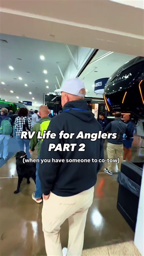 All this under 36FT 👀 Part 2: RVs for Anglers🎣 And this unit is perfection if you have someone to co-tow to events. At 36ft, it’s more manageable to tow and can fit at state parks and smaller campgrounds around lakes. We were so impressed with this Keystone Montana - it was a literal show stopper. It’s already equipped with all the features that most are having to purchase after market to be able to get on their RV: -Furrion Chill Cube ACs -Curt TCS -Curt Helix Pin Box And it’s finished out bo