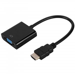 Câble adaptateur vidéo - EJ.life - HDMI vers VGA - 720p/1080p - Blanc - Convertisseur vidéo