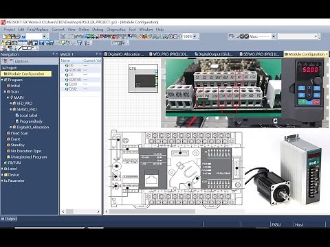 How to Program FX5U PLC Digital IO Analog IO Pulse Output, and GX works3
