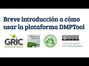 Cómo usar la plataforma DMPTool