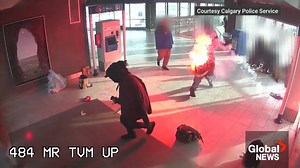 Calgary police release surveillance video of assault and shooting involving flare gun