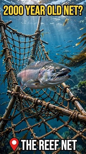 This 2000 Year Old Net Catches Salmon Without Hooks! #shorts