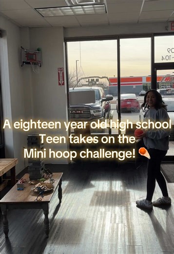 A eighteen year old high school teen takes on the mini hoop challenge! #minihoop #basketballchallenge #basketball