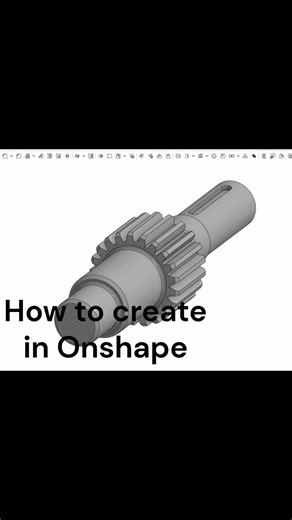 How to create in Onshape - shaft #3dprinting #cad #tutorial #engineering #ptc #Onshape