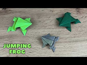 Origami Jumping Frog Tutorial (Classic Model) 🐸 | Easy Origami Jumping Frog