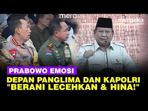 Momen Prabowo Emosi Depan Panglima TNI dan Kapolri Singgung Serakahnomics: Berani Lecehkan & Hina!